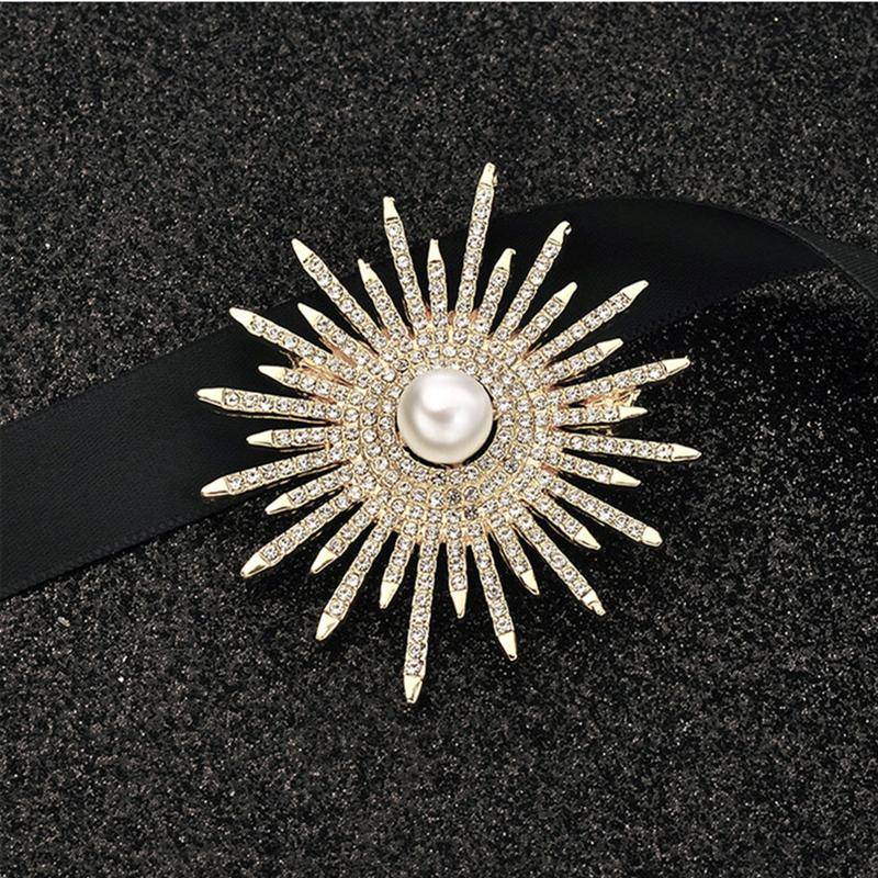 Temperament Sonnenblumen Brosche Weibliche Corsage Kleidung Zubehör Damen Hochzeit Party Schmuck gold von Joom DACH