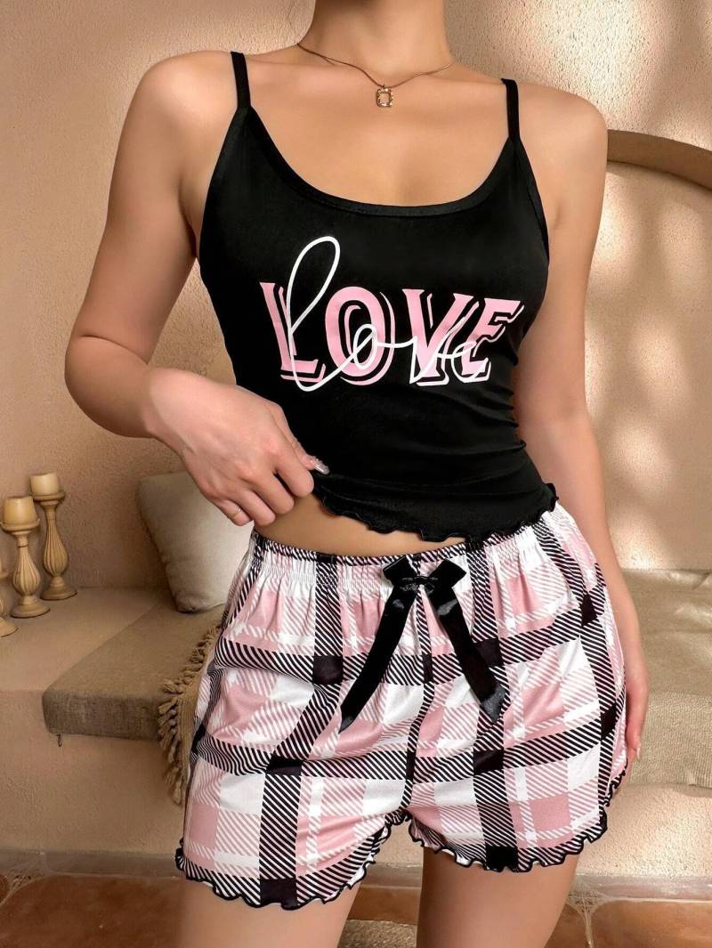 Träger-Shorts-Pyjama, Damen-Hausset Small Träger-Shorts-Pyjama, Damen-Hausset Small von Joom DACH