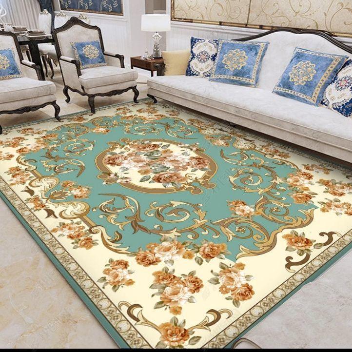 Teppich Wohnzimmer Couchtisch Bodenmatte chinesischen Stil Studie Schlafzimmer Nachttisch Home Badezimmer Dekoration rutschfeste Bodenmatte 80*200 von Joom DACH