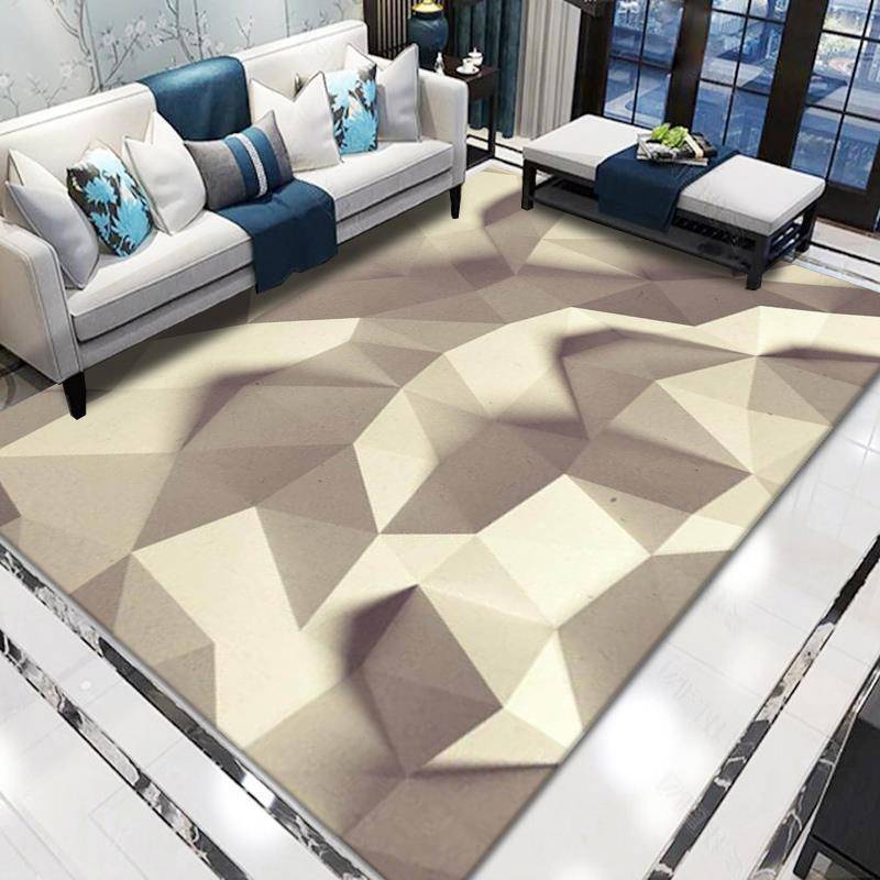 Teppich für Wohnzimmer, weich, für Sofa, Heimdekoration, Schlafzimmer, Lounge-Teppich, anpassbar, moderne Bodenmatte, großer Fußmatte 200*300cm von Joom DACH