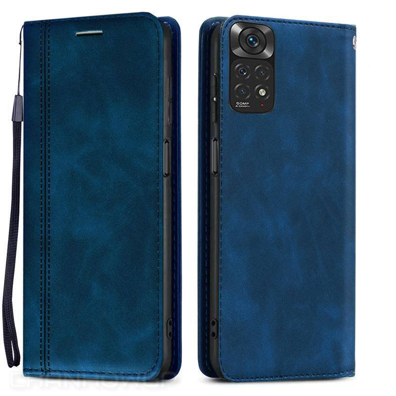 Textur Leder Flip Book Case für Xiaomi Redmi Hinweis 11 10 9 11S 10S 10A 10C 9S 9T 9AT 9C Poco M4 M2 M3 X3 NFC Pro F3 Brieftasche Telefon Taschen Abdeckung Fundas Poco X3 NFC grün von Joom DACH