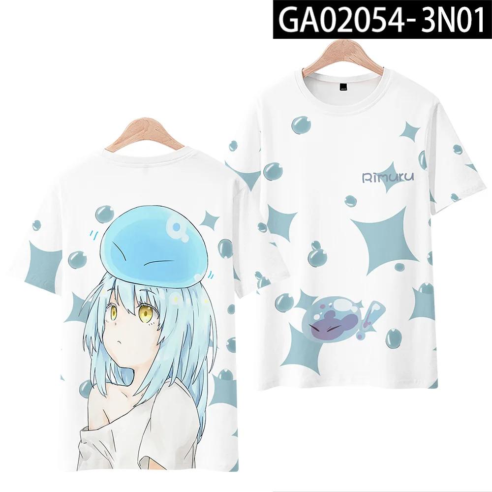 That Time I Got Reincarnated As A Slime Rimuru Tempest 3D-Druck O-Ausschnitt T-Shirts Frauen Männer Sommer Kurzarm Lustiges T-Shirt M von Joom DACH