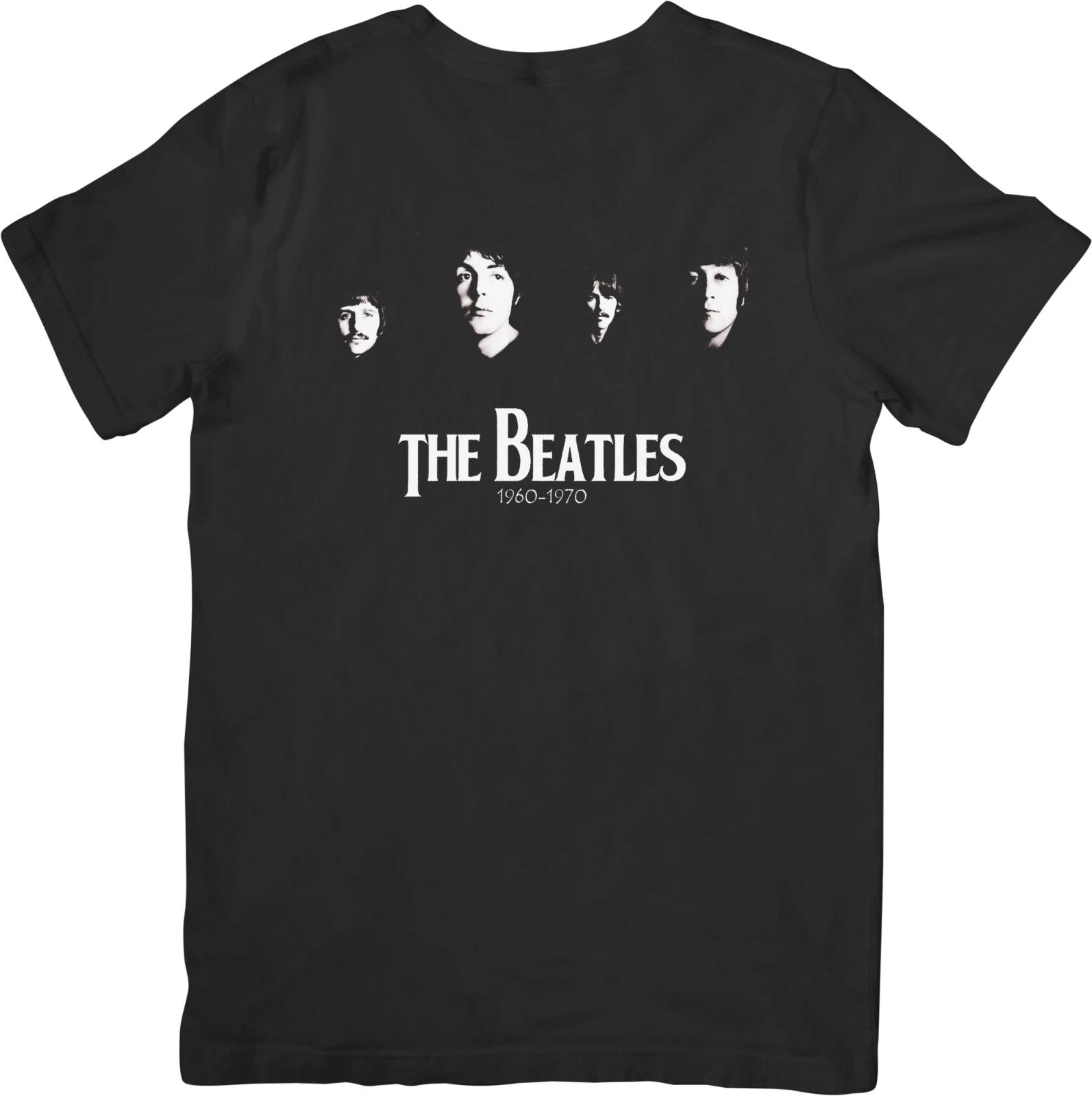 The Beatles Musik Unisex Passform für Männer & Frauen Qualitäts-Baumwoll-T-Shirt Schwarz M von Joom DACH