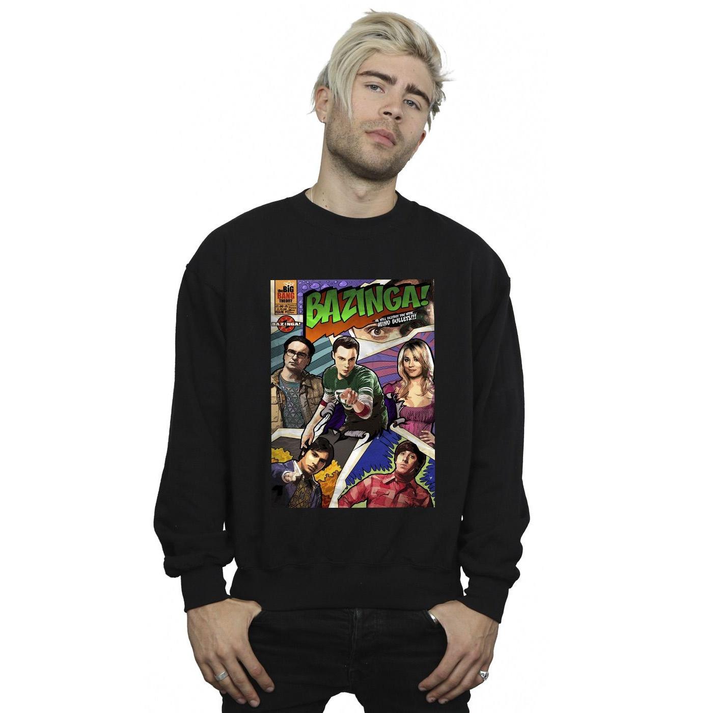 The Big Bang Theory Herren-Sweatshirt „Bazinga Cover“. M navy blau von Joom DACH