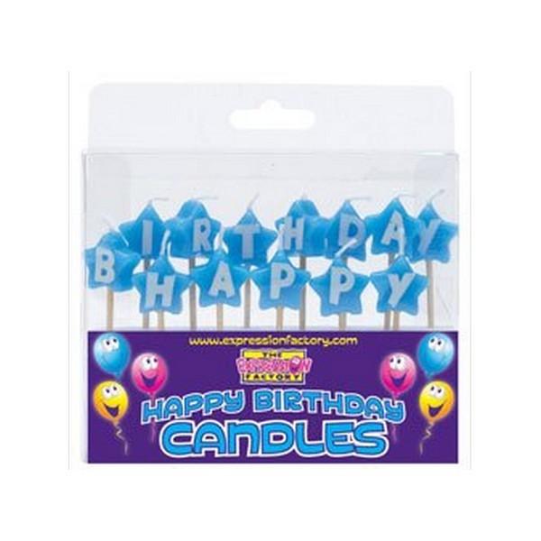 The Expressions Factory Star Happy Birthday Pick-Kerzen One Size weiß/blau von Joom DACH