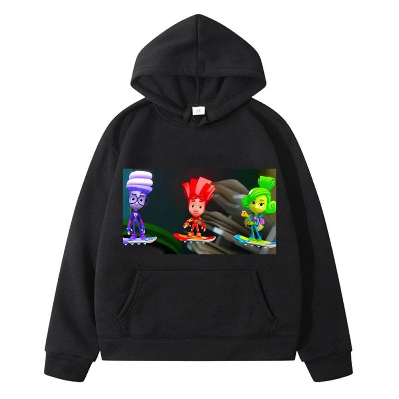 The Fixies Anime Hoodie Sweatshirt Fleece Pullover Kinderkleidung Mädchen Y2k Sudadera Jacke Herbst Casual Hoodies für Jungen und Mädchen 130 schwarz von Joom DACH