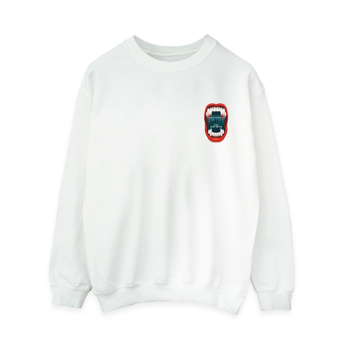 The Lost Boys Damen/Damen Zähne Taschen-Sweatshirt XXL weiß The Lost Boys Damen/Damen Zähne Taschen-Sweatshirt XXL weiß von Joom DACH