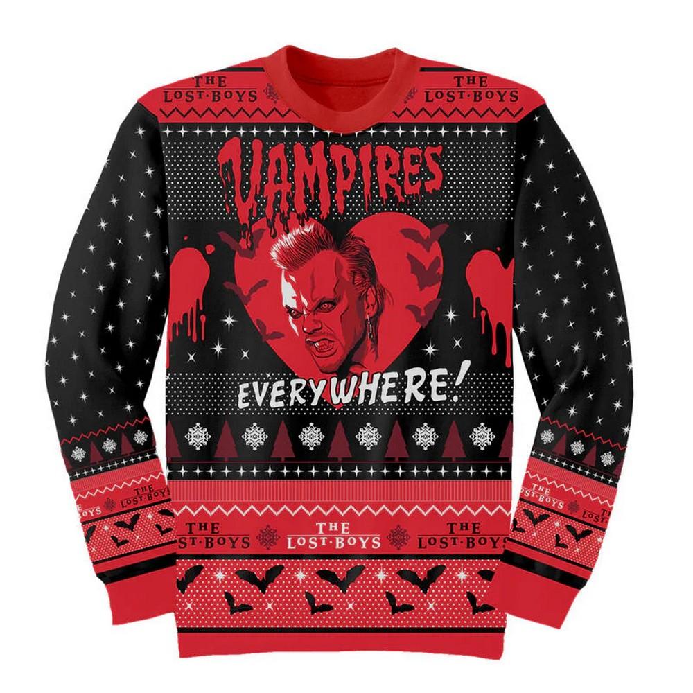 The Lost Boys Unisex Erwachsenen Vampire Überall Strickpullover XXL rot/schwarz von Joom DACH