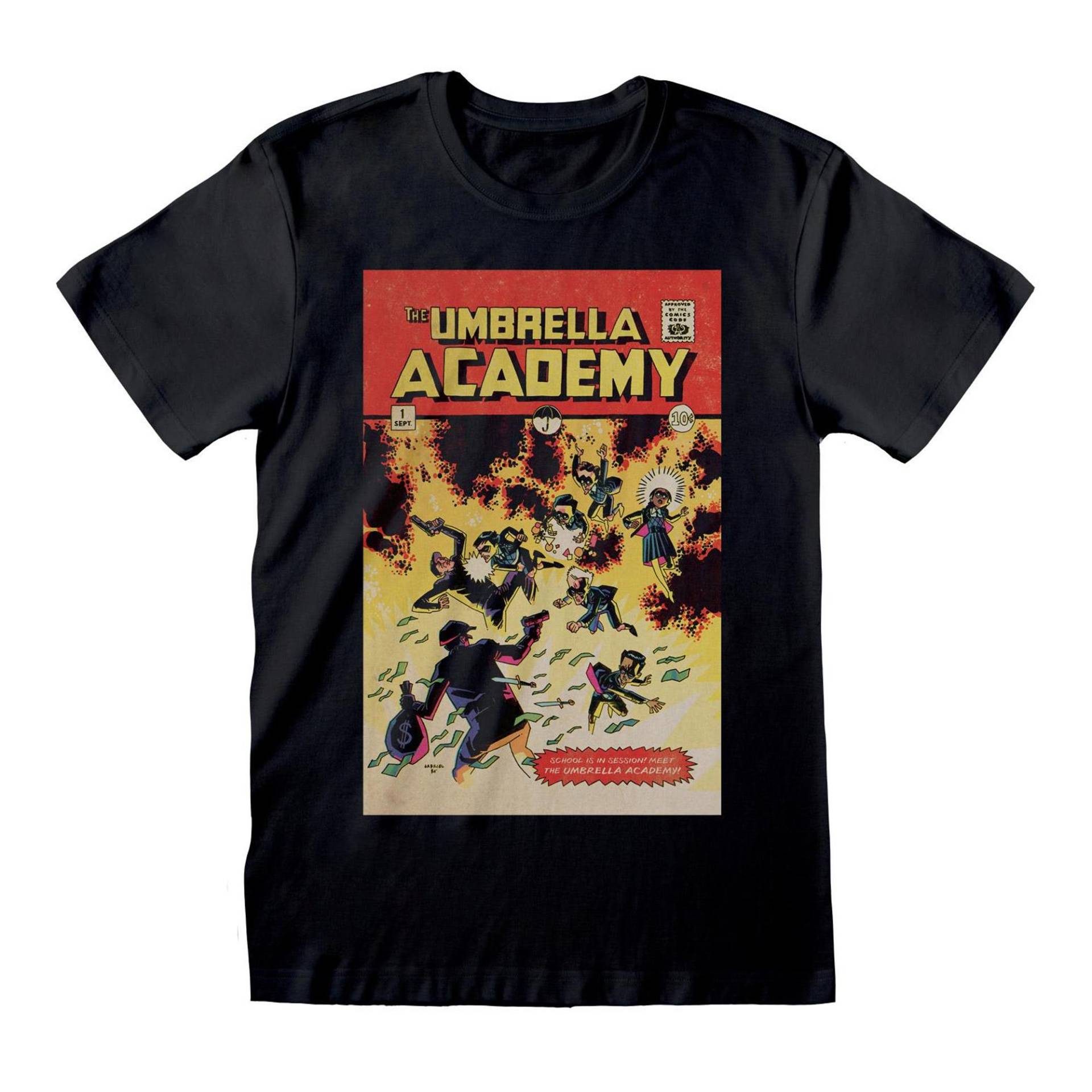 The Umbrella Academy Unisex Erwachsene Comic Cover T-Shirt S schwarz von Joom DACH