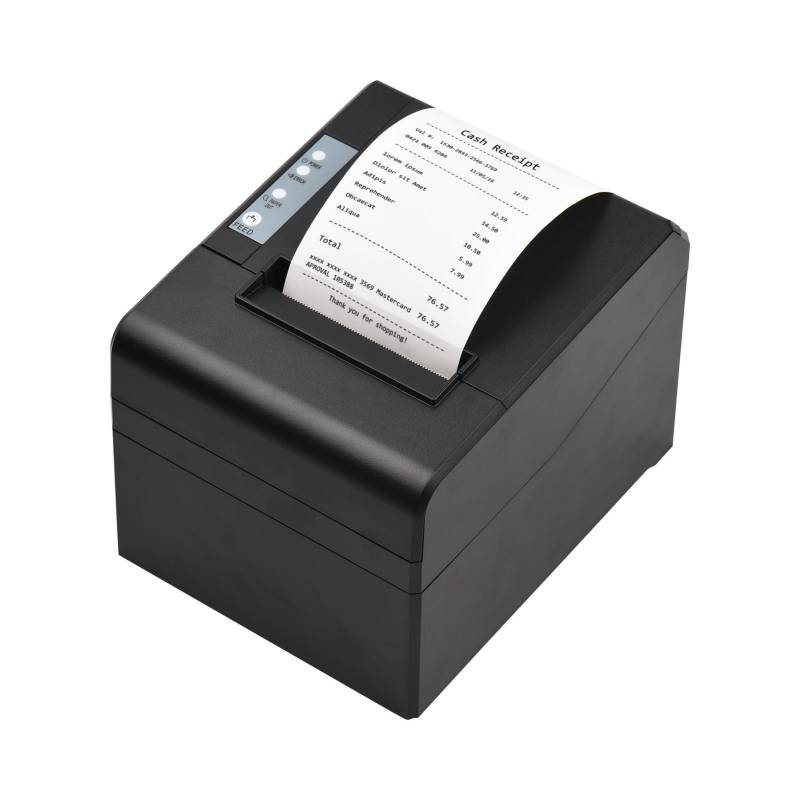 Thermo-Belegdrucker, 80 mm, Desktop-Thermodirektdruck, USB + LAN-Verbindung, 300 mm/s, hohe Geschwindigkeit AU-1 von Joom DACH