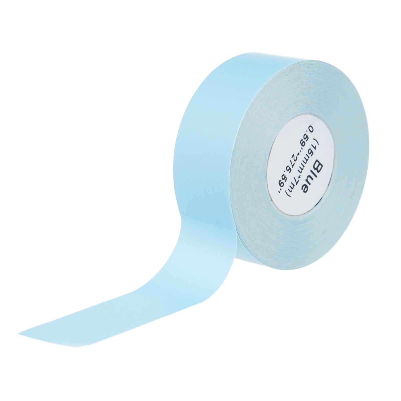 Thermo-Etikettenpapier Endlos-Etikettenband Selbstklebendes Papier Rollenaufkleber Barcode Preis Größe Name blau von Joom DACH