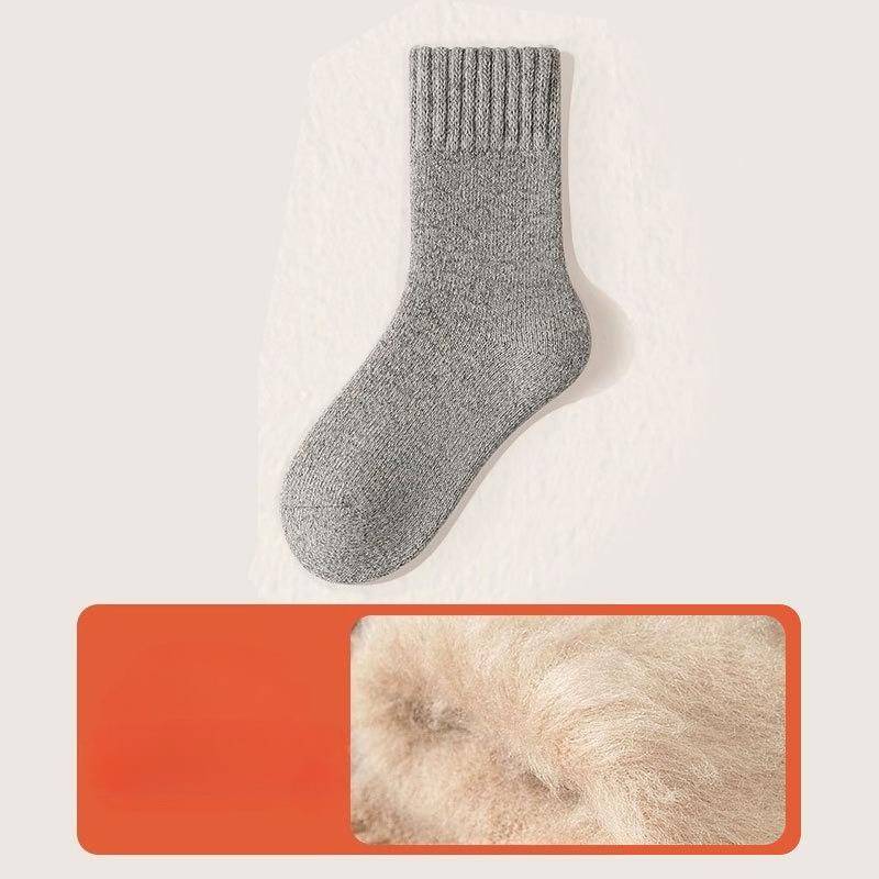 Thermo-Stiefelsocken für Herren und Damen zum Skifahren - Dicke, warme Wintersocken mit elastischem Rippbündchen, gemischte Farben & Schwarz für extrem kaltes Wetter 1 pairs licht grau von Joom DACH