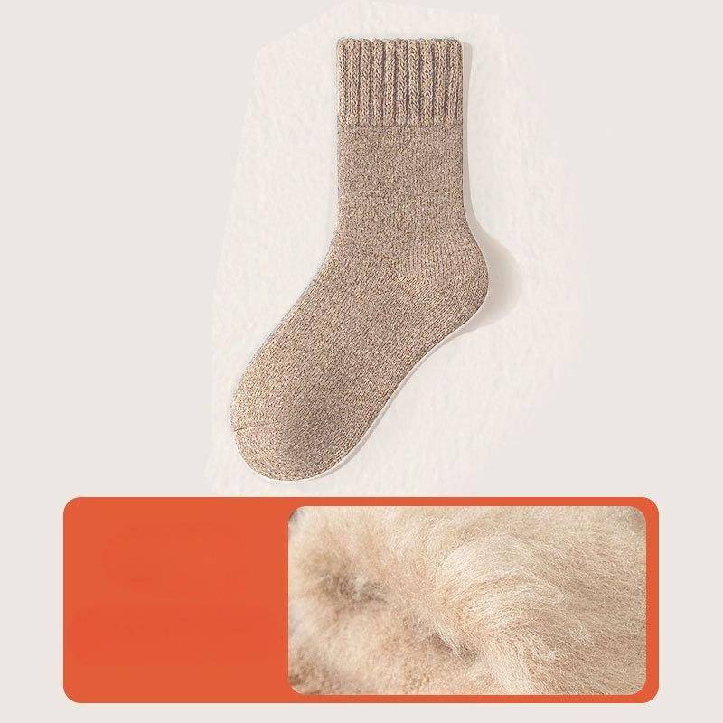 Thermo-Stiefelsocken für Herren und Damen zum Skifahren - Dicke, warme Wintersocken mit elastischem Rippbündchen, gemischte Farben & Schwarz für extrem kaltes Wetter 1 pairs von Joom DACH