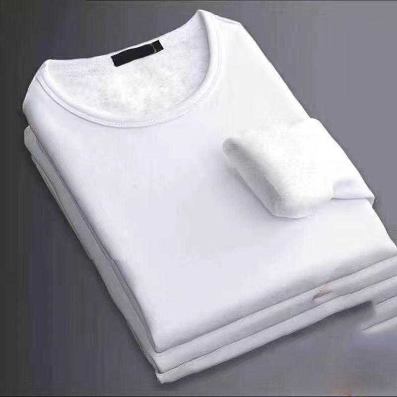 Thermo-Unterwäsche-Oberteil für Herren, dickes Thermo-Shirt, langärmeliges Unterhemd, solider Pullover aus weichem Plüsch, warmes Unterhemd XL von Joom DACH