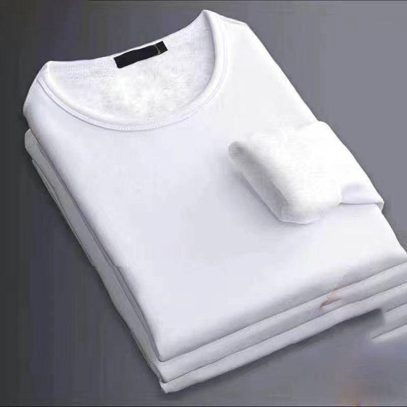Thermo-Unterwäsche-Oberteil für Herren, dickes Thermo-Shirt, langärmeliges Unterhemd, solider Pullover aus weichem Plüsch, warmes Unterhemd XL von Joom DACH