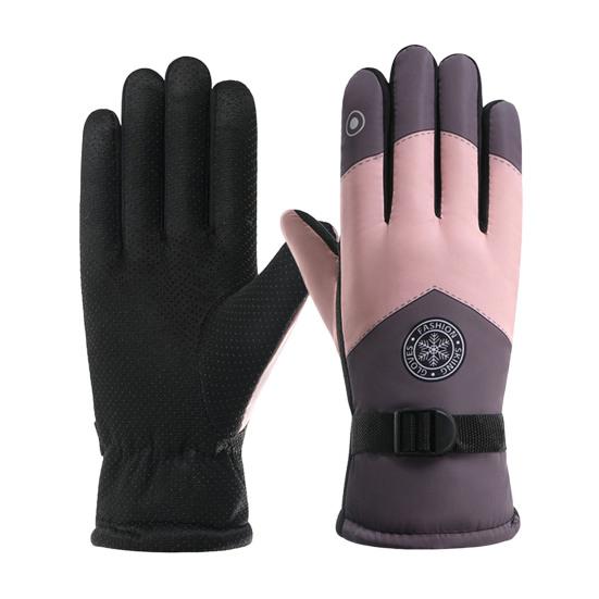 Thermo-Winterhandschuhe, wasserdicht, für kaltes Wetter, Ski- und Schneehandschuhe, winddicht, wärmende Handschuhe zum Skifahren, Radfahren, Outdoor-Aktivitäten rosa von Joom DACH