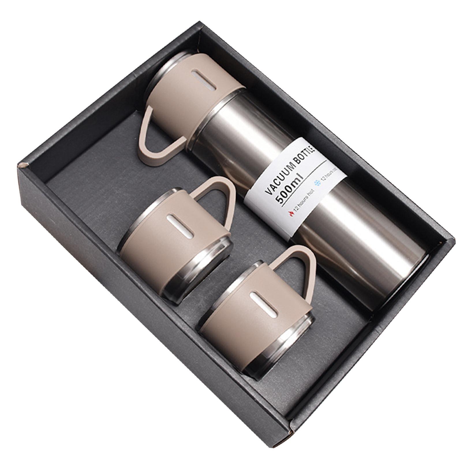 Thermoskannen-Set Edelstahl mit Griff Tragbares Isolierbecher-Set für Zuhause, Geschäft, Büro von Joom DACH