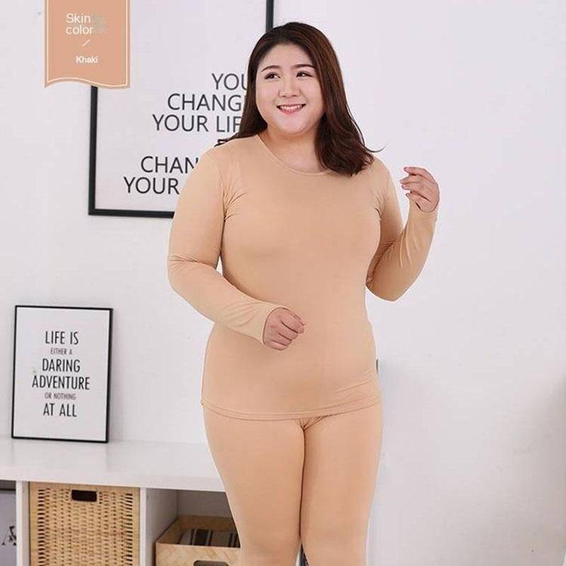 Thermounterwäsche Damen Anzug Plus Samt Plus Unterhemd Qiuyi Lange Hose Dünn Übergröße Pyjama Kleidung 5XL apricot Thermounterwäsche Damen Anzug Plus Samt Plus Unterhemd Qiuyi Lange Hose Dünn Übergröße Pyjama Kleidung 5XL apricot von Joom DACH