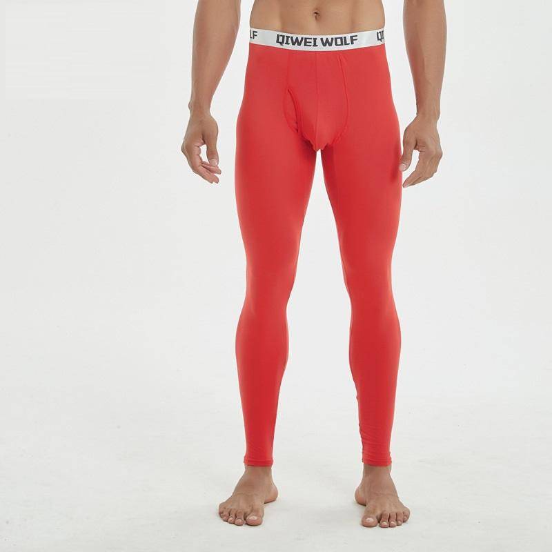Thermounterwäsche Herren Dünne Modal Leggings Eng Elastische Lange Unterhosen Unterteile L rot von Joom DACH