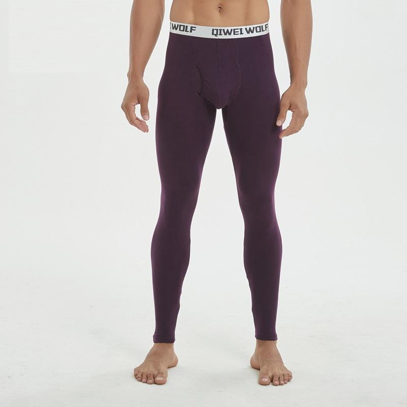 Thermounterwäsche Herren Dünne Modal Leggings Eng Elastische Lange Unterhosen Unterteile XXL violett von Joom DACH
