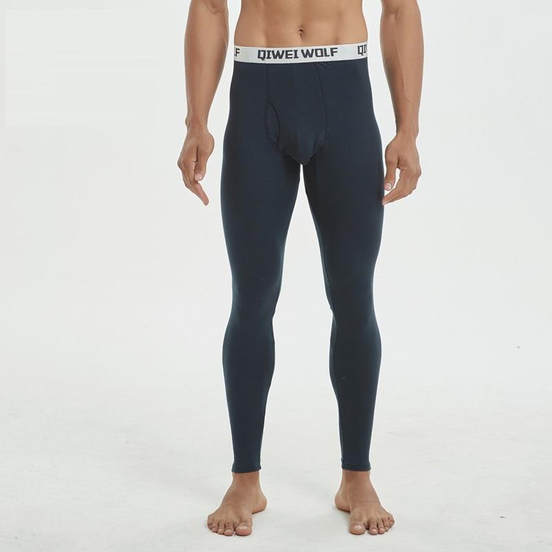 Thermounterwäsche Herren Dünne Modal Leggings Eng Elastische Lange Unterhosen Unterteile XXXL navy blau von Joom DACH