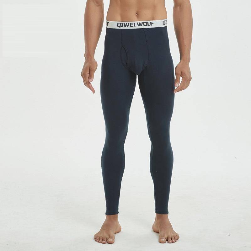 Thermounterwäsche Herren Dünne Modal Leggings Eng Elastische Lange Unterhosen Unterteile XXXL navy blau von Joom DACH