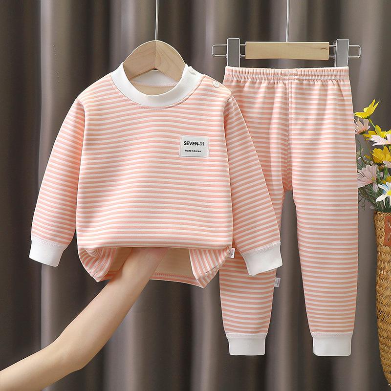 Thermounterwäsche-Set aus Milchseide für Kinder – Weicher Samt-Pyjama für Jungen und Mädchen, ideal für Herbst und Winter 90# for 80-90cm von Joom DACH