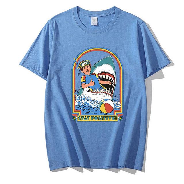 This Is Me Funny Stay Positive Shark Attack Retro Comedy Funny Bedruckte Herren T-Shirts Damen Sommer T-Shirt Streetwear Tops T-Shirt Paare Kleidung XL blau This Is Me Funny Stay Positive Shark Attack Retro Comedy Funny Bedruckte Herren T-Shirts Damen Sommer T-Shirt Streetwear Tops T-Shirt Paare Kleidung XL blau von Joom DACH