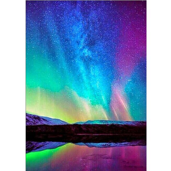 Tier-Diamant-Stickerei, 5D-Diamant-Gemälde, Weihnachten, Tiger und Giraffe, Kreuzstich 20X30CM hellblaue von Joom DACH