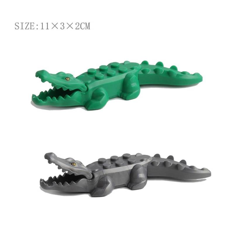 Tier Hai Rind Krokodil Dinosaurier Tiger Bär Stadt Zoo Teile Playmobil MOC Figuren Kompatibel Baustein Ziegel Mini Spielzeug von Joom DACH