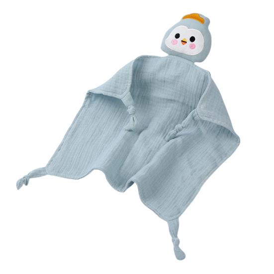 Tierische Schmusetücher für Babys Beruhigungstuch Musselin Sicherheitsdecke Panda Hase Selbstberuhigendes Anti-Fall-Tuch zum Schlafen für Neugeborene Penguin von Joom DACH