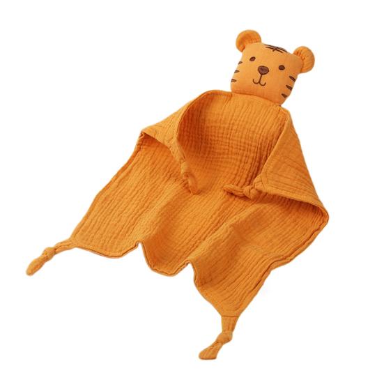Tierische Schmusetücher für Babys Beruhigungstuch Musselin Sicherheitsdecke Panda Hase Selbstberuhigendes Anti-Fall-Tuch zum Schlafen für Neugeborene Tiger von Joom DACH