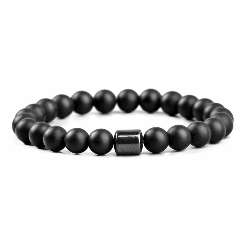 Tigeraugen Natursteinperlen Handarbeit Männer Magnetische Hämatit Accessoire Armbänder für Freund Vater Geschenk von Joom DACH