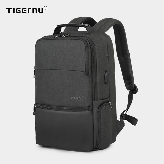 Tigernu Erweiterbarer Rucksack Herren 15,6-19 Zoll Laptop-Rucksäcke Männlicher Reiserucksack Tasche 38L Große Kapazität Business-Tasche 15.6inch schwarz von Joom DACH