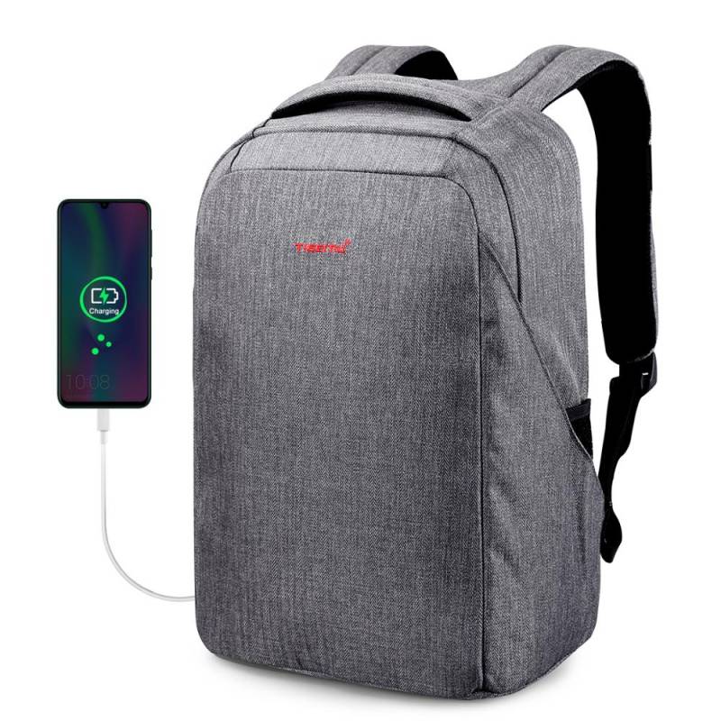 Tigernu Mode Männer Anti Diebstahl Stoßfest 15,6 zoll Laptop USB Aufladen Rucksack Reise Männlichen Mochilas Casual Schulranzen Für Jungen grau von Joom DACH