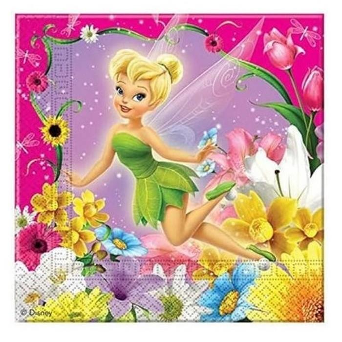 Tinkerbell Springtime Papier-Einwegservietten (Packung mit 20) One Size schwarz von Joom DACH