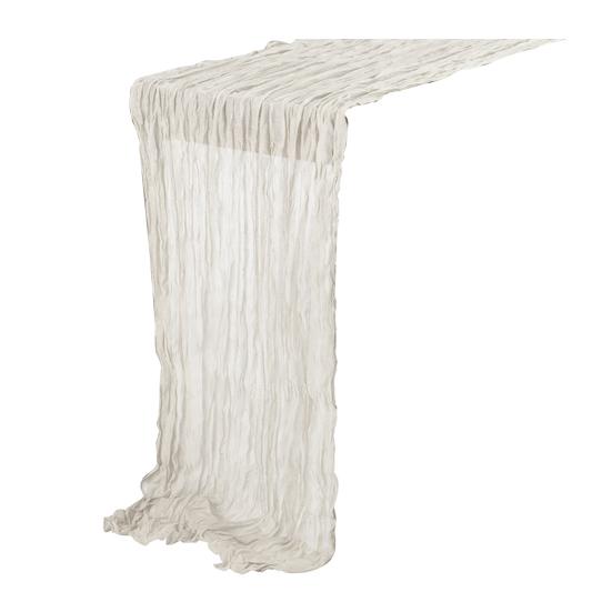 Tischläufer, rustikale Tischdecke, weich, waschbar, lichtecht, Dekoration für Hochzeitsfeiern creme von Joom DACH