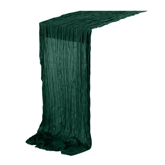 Tischläufer, rustikale Tischdecke, weich, waschbar, lichtecht, Dekoration für Hochzeitsfeiern dunkelgrüne von Joom DACH