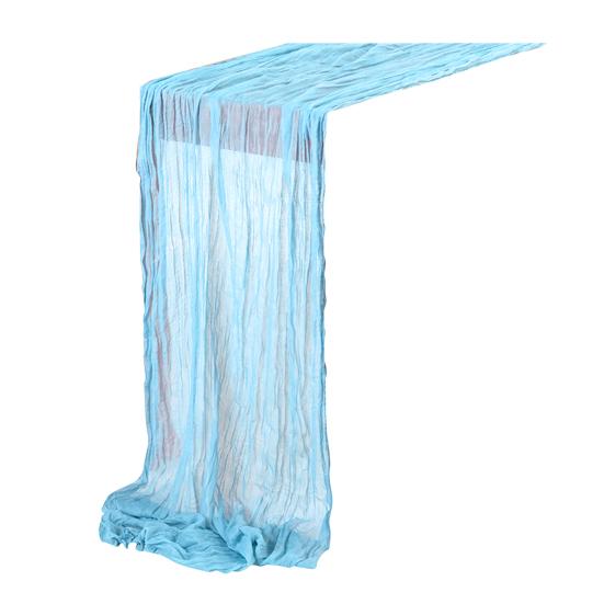 Tischläufer, rustikale Tischdecke, weich, waschbar, lichtecht, Dekoration für Hochzeitsfeiern hellblaue von Joom DACH