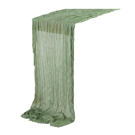 Tischläufer, rustikale Tischdecke, weich, waschbar, lichtecht, Dekoration für Hochzeitsfeiern hellgrüne von Joom DACH