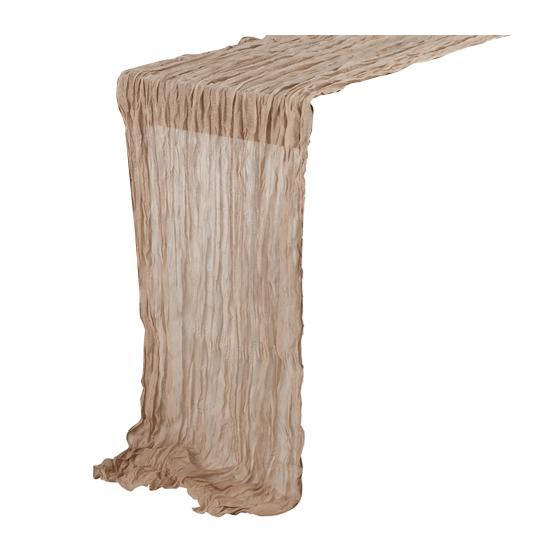 Tischläufer, rustikale Tischdecke, weich, waschbar, lichtecht, Dekoration für Hochzeitsfeiern kamelfarben von Joom DACH