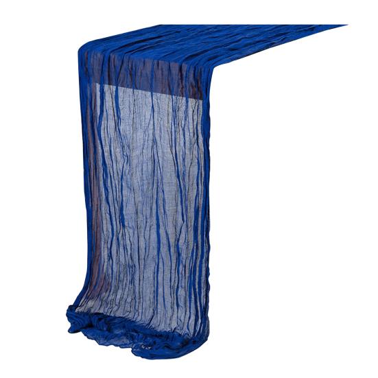 Tischläufer, rustikale Tischdecke, weich, waschbar, lichtecht, Dekoration für Hochzeitsfeiern königsblau von Joom DACH