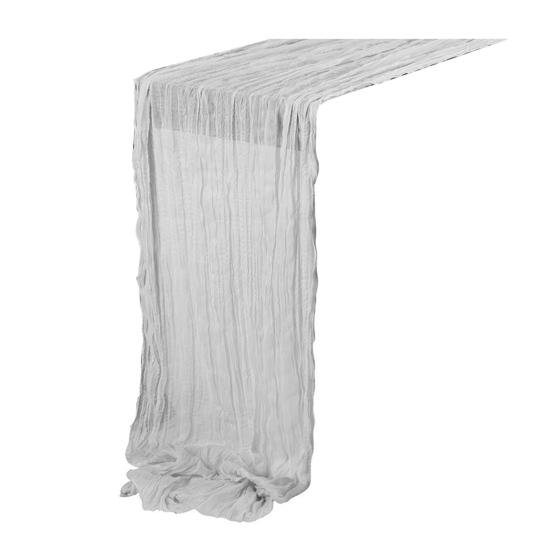 Tischläufer, rustikale Tischdecke, weich, waschbar, lichtecht, Dekoration für Hochzeitsfeiern licht grau von Joom DACH