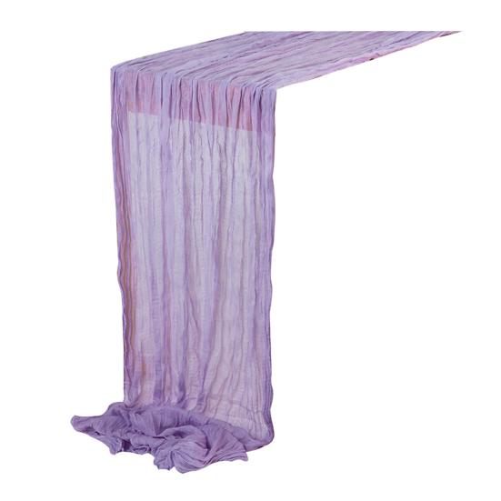 Tischläufer, rustikale Tischdecke, weich, waschbar, lichtecht, Dekoration für Hochzeitsfeiern licht lila von Joom DACH