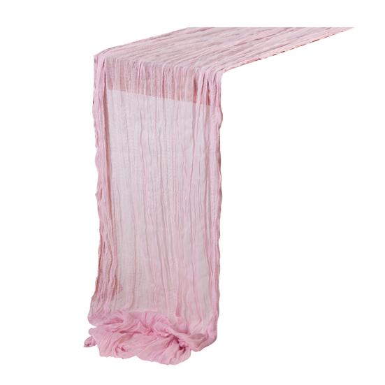 Tischläufer, rustikale Tischdecke, weich, waschbar, lichtecht, Dekoration für Hochzeitsfeiern rosa von Joom DACH