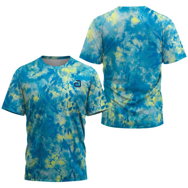 Tischtennis-T-Shirt für Herren mit Unterlaufmuster, Sommer-Tennis- und Badminton-T-Shirt mit Nadelöhr für Herren S von Joom DACH