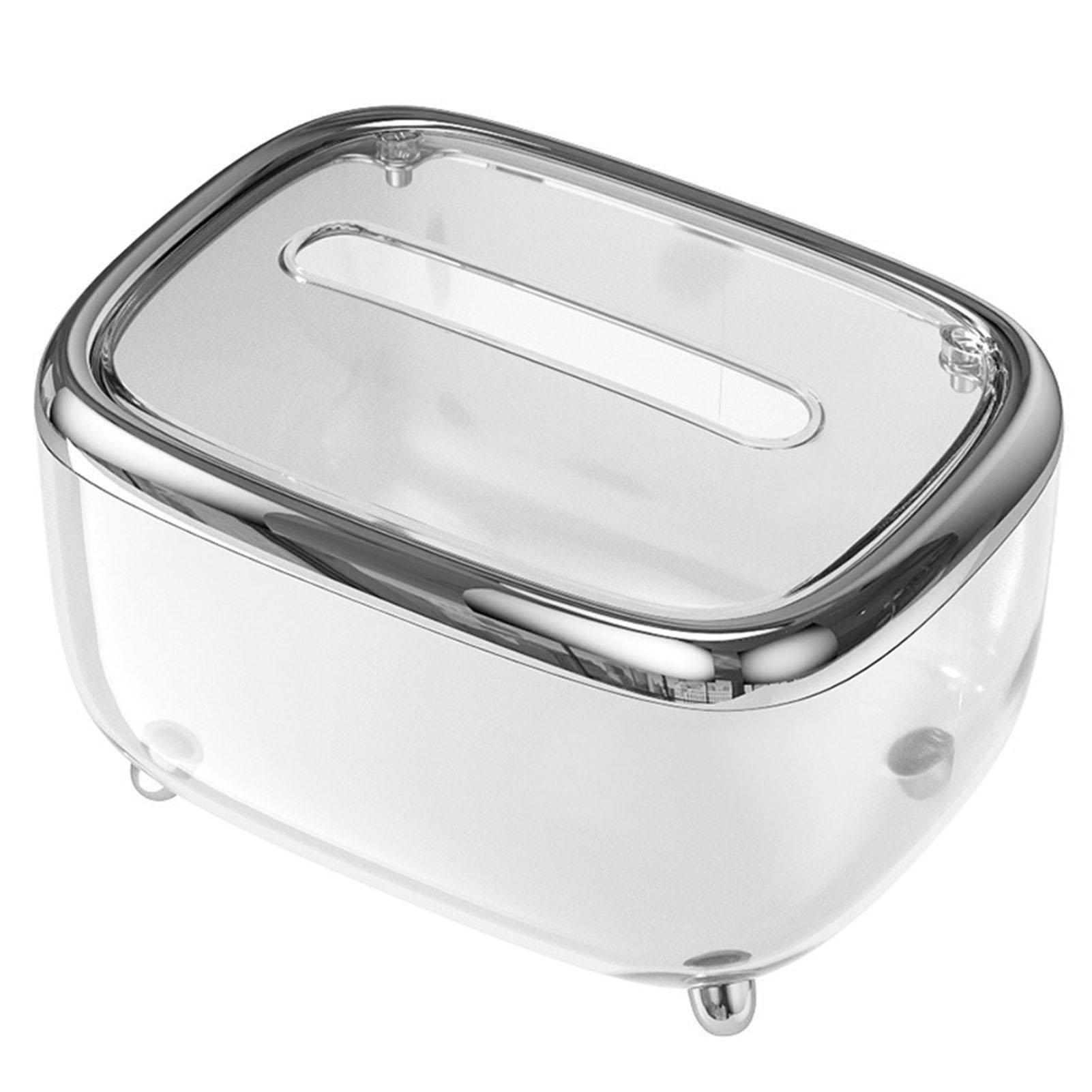 Tissue Box Transparent Serviettenbox Einfache Kreative Aufbewahrungsbox Fester Deckel Papier Organizer Splitter von Joom DACH