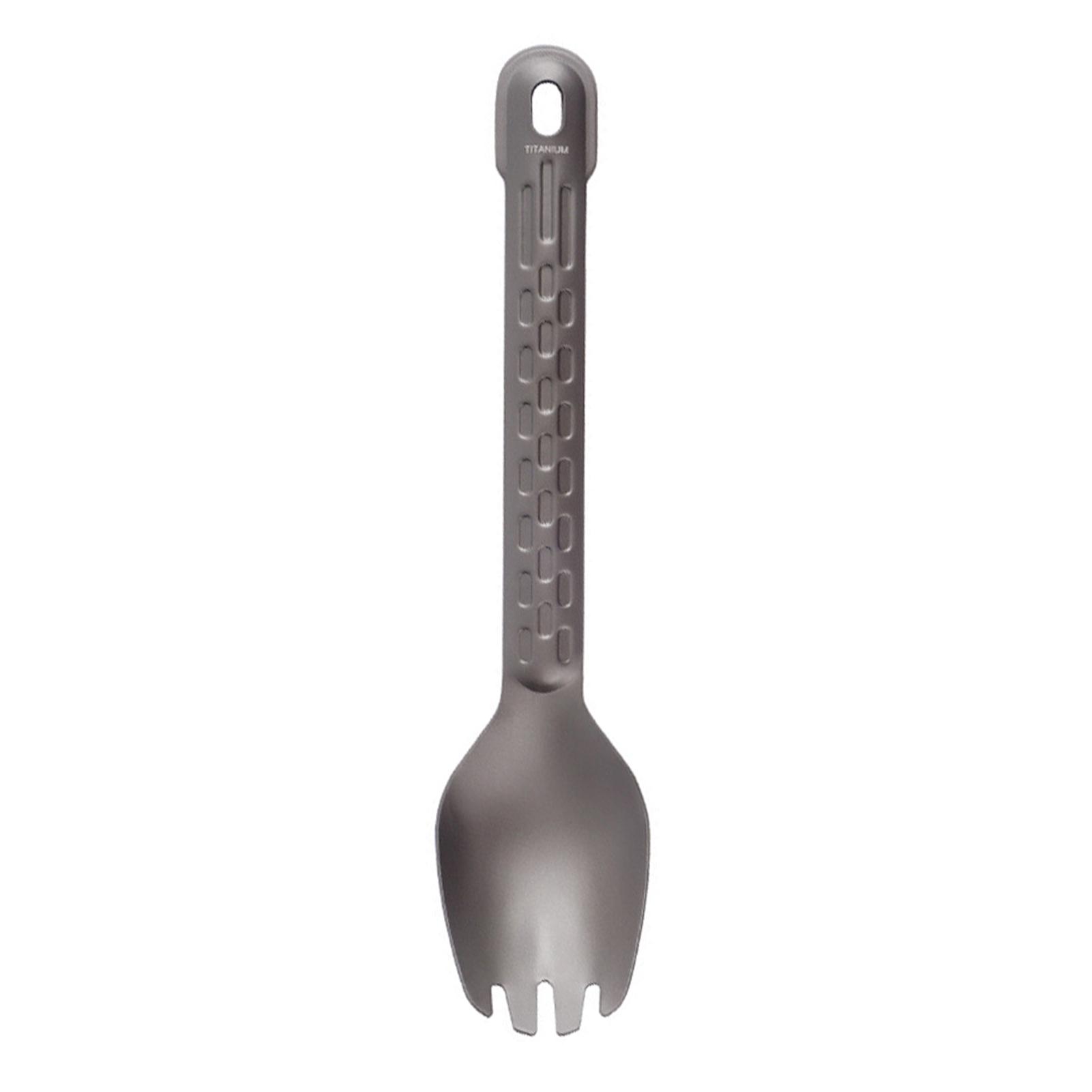 Titan-Löffel, leichter Esslöffel, Besteck, Besteck für Zuhause, Outdoor, Camping, Wandern, Rucksackreisen, Picknick Spork von Joom DACH