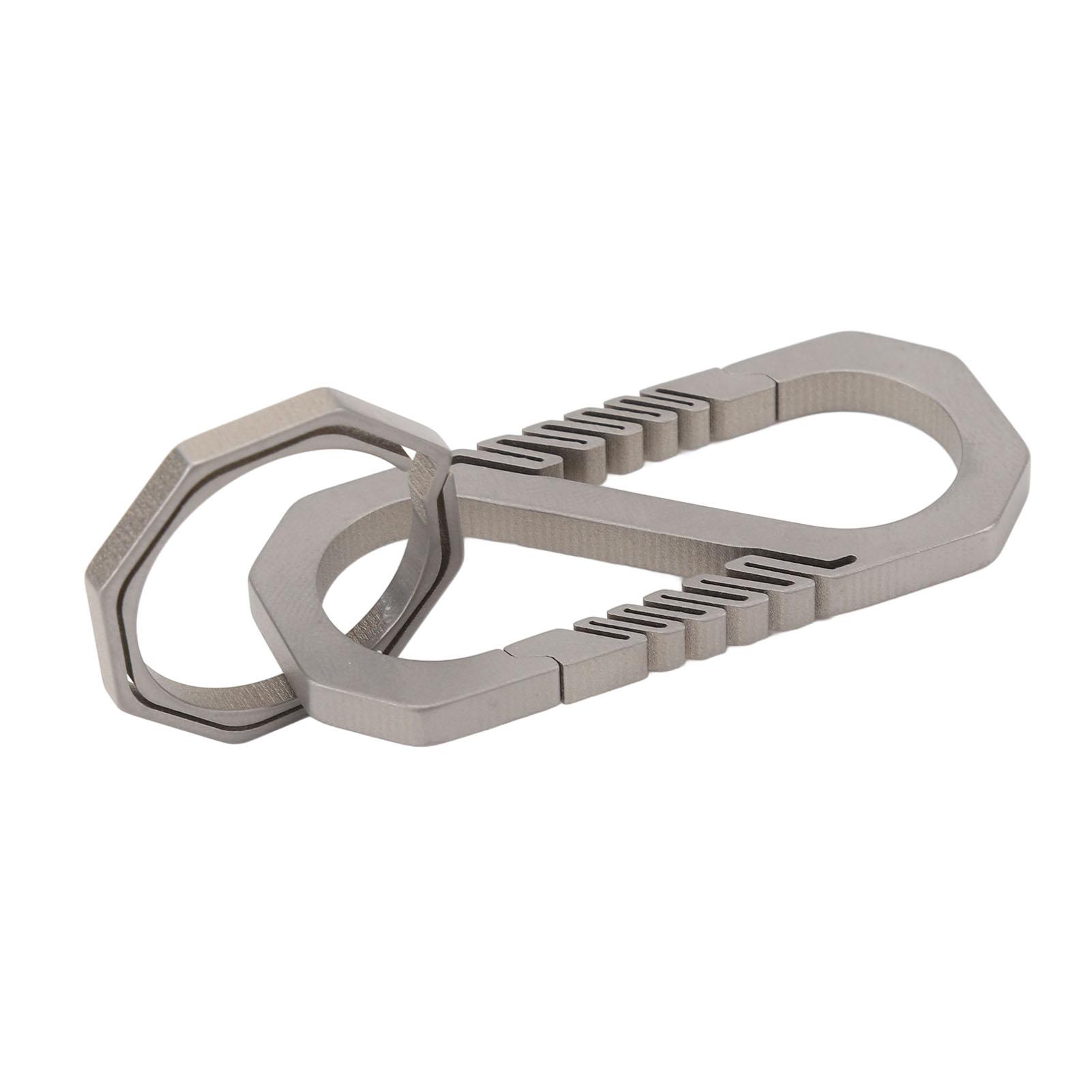 Titanlegierung Schlüsselanhänger Clip Doppeltor Schnellverschluss EDC Schlüsselringhalter Organizer für Männer Frauen von Joom DACH