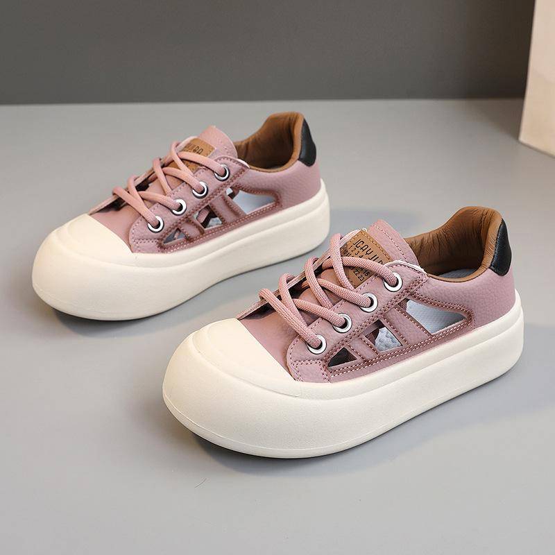 Tmy603 Neue Hohlsandalen für Damen Sommer Atmungsaktive Sneaker Damenschuhe Dicke Sohle Erhöhte Leicht zu tragende Schuhe Alle-Matching 40 von Joom DACH